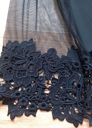 Натуральное красивое чёрное свободное легкое платье миди2 фото