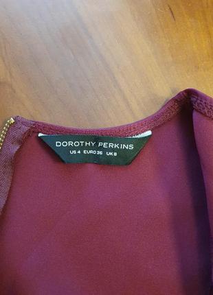 Вишукана сілуетна сукня винного, бордового кольору dorothy perkins6 фото