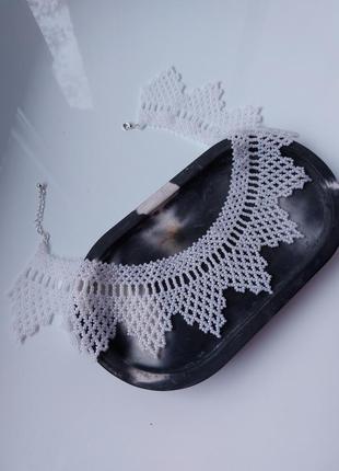 Колье. силянка. украшение из бисера.