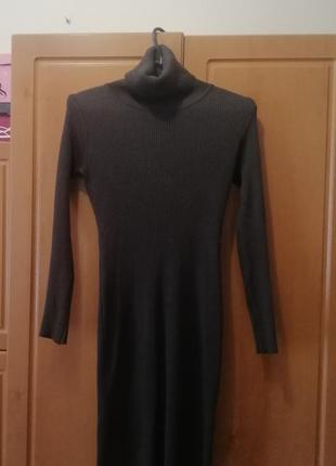 Платье в рубчик s-m