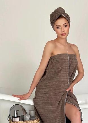 Полотенце тюрбан банное набор