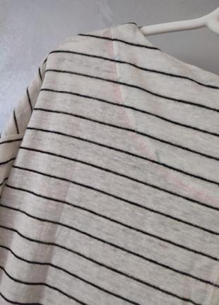 Легка льняна кофта блуза в полоску white stuff8 фото