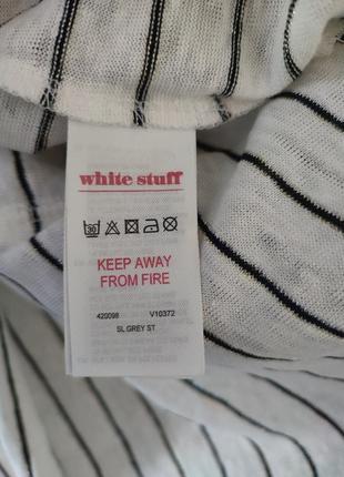 Легка льняна кофта блуза в полоску white stuff9 фото