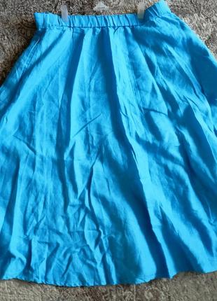 Льняная юбка.4 фото