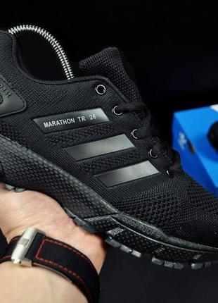 Кроссовки мужские adidas marathon tr 26 all black10 фото