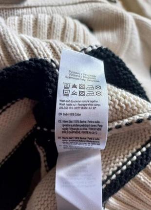 Розпродаж натуральний котоновий светр джемпер у смужку7 фото