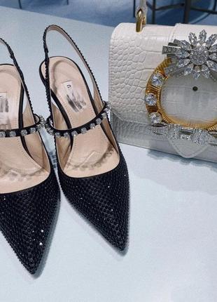 Туфли босоножки слингбеки miu miu3 фото