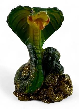 Статуетка змія-кобра з підковами (6х4х3 см)