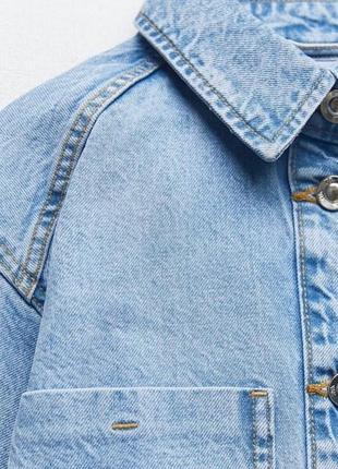 Джинсова куртка, джинсовка укорочена zara2 фото