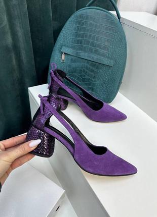 Кожаные оригинальные комбинированные туфли5 фото