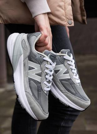 Унисекс кроссовки new balance 990v6 grey white1 фото