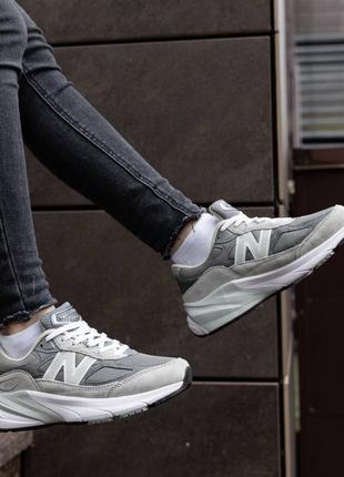 Унисекс кроссовки new balance 990v6 grey white8 фото