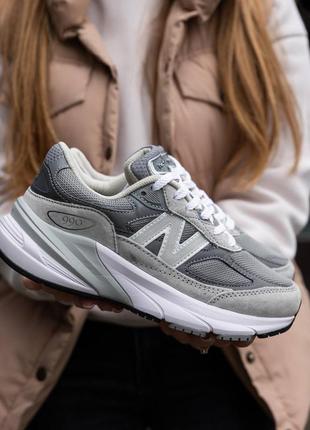 Унисекс кроссовки new balance 990v6 grey white2 фото