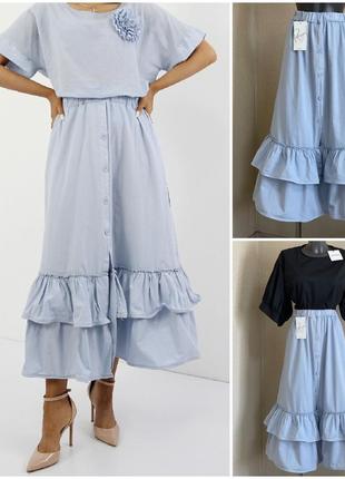 Шикарная,легкая,элегантная,нарядная хлопковая  юбка,италия3 фото