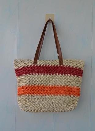 Плетеная сумка carpisa, шоппер.3 фото