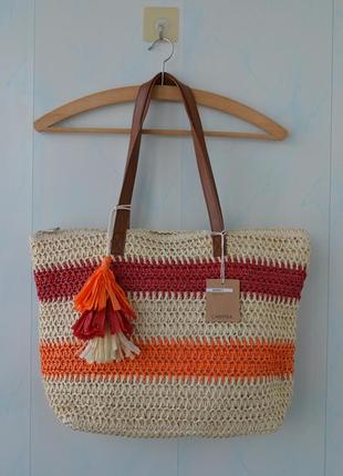 Плетеная сумка carpisa, шоппер.2 фото