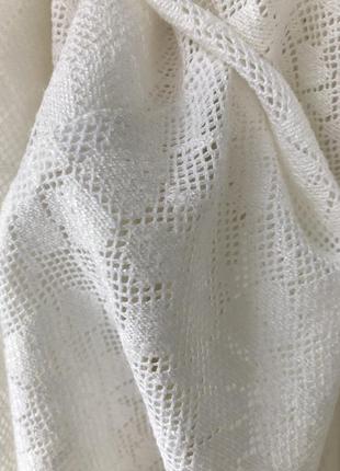 Винтажное платье 70-е белое платье продолговато в стиле бохо кружевное платье6 фото