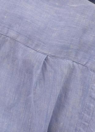 Роскошная льняная рубашка с коротким рукавом фирменная рубашка daniel hechter из льна премиум качества10 фото
