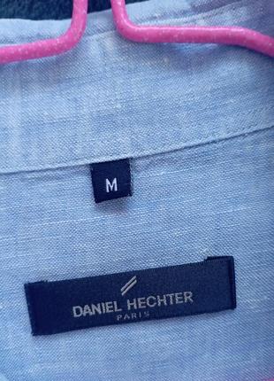 Роскошная льняная рубашка с коротким рукавом фирменная рубашка daniel hechter из льна премиум качества2 фото