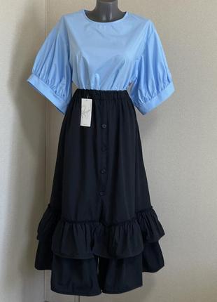Шикарная,легкая,элегантная,нарядная хлопковая  юбка,италия7 фото