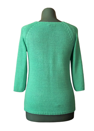Пуловер вязаный трикотажный свитер кофточка мятного цвета2 фото