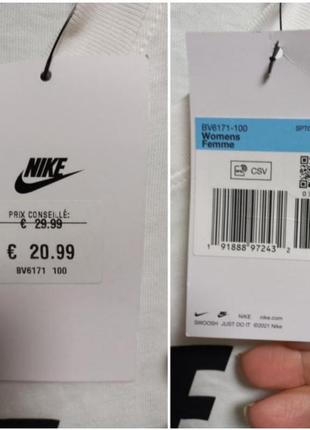 Коттоновый лонгслив на манжетах и с большим принтом лого  the nike tee5 фото