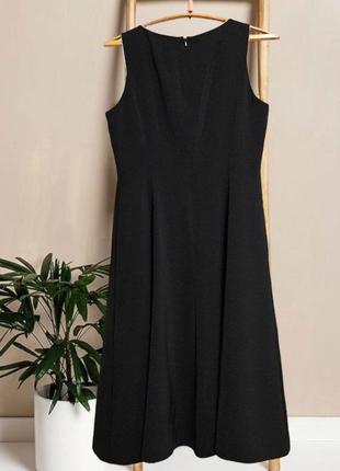 Красиве чорне атласне плаття з вишивкою jacques vert2 фото