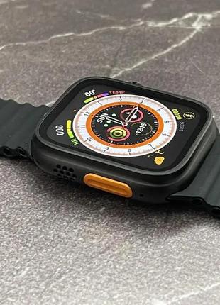 Умные смарт часы smart watch x8 ultra max 49mm электронные с магнитной зарядкой и микрофоном черные