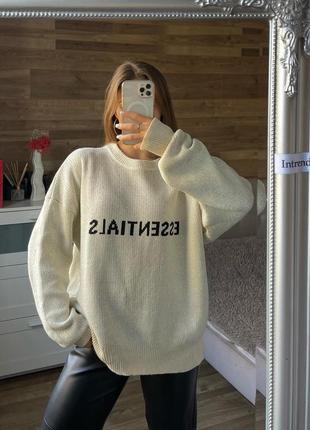 Молочний светр essentials fear of god