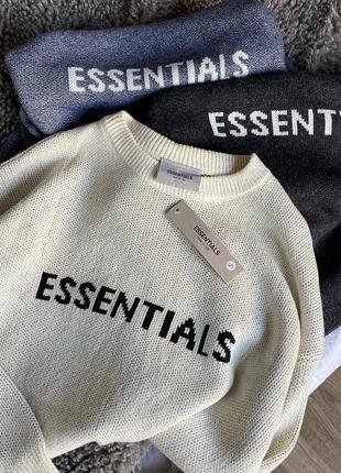 Молочный свитер essentials fear of god3 фото