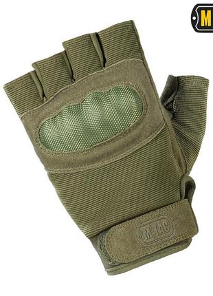 Перчатки тактические беспалые m-tac assault tactical mk.3 оливка размер l зеленый (9111)