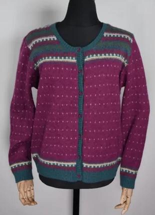 Шотландский кардиган ness с шерстью и альпакой в винтажном стиле
