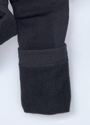 Теплі чорні лосини на флісі теплые лосины на флисе  heat holders4 фото
