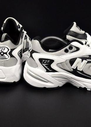 Кроссовки женские new balance 725 white &amp; gray &amp; black6 фото