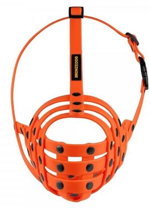 Намордник-сітка bronzedog для собак біотановий помаранчевий розміру l (2007033017799)