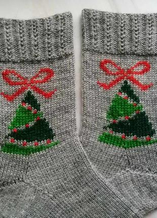 Праздничные носки ручной работы, размер 38-39.