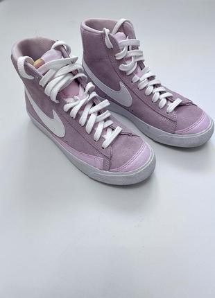 Кроссовки nike blazer mid vintage '77 white/pink, оригинал3 фото