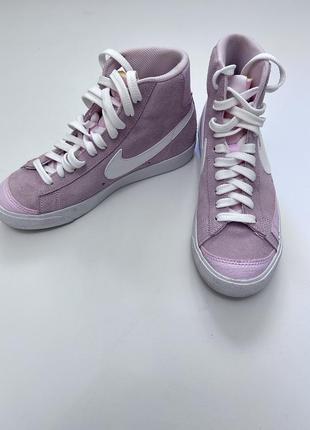 Кроссовки nike blazer mid vintage '77 white/pink, оригинал5 фото