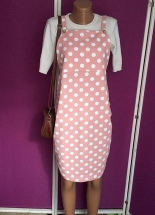 Сукня сарафан для вагітних сарафан в горох рожевий для вагітної6 фото