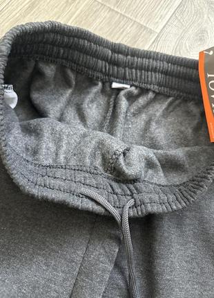 Теплые спортивные штаны мужские теплые однотонные брюки на резинке флис осень зима