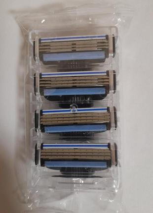 Змінні касети (картриджі) gillette mach 3 для гоління (набір 4шт).