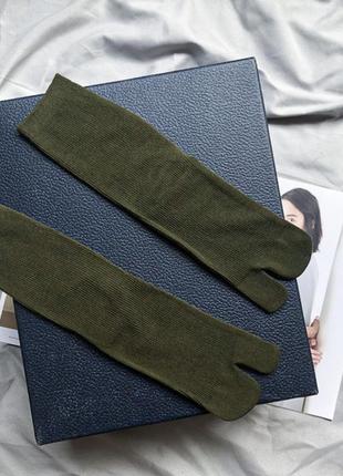 Шкарпетки з двома пальцями кімоно geta 37-40 темно-зелений