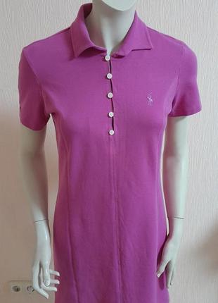 Круте бавовняне плаття поло рожевого кольору polo golf ralph lauren, 💯 оригінал