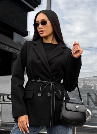 Стильне пальто - жакет, вовняне пальто6 фото