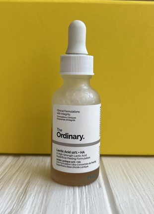 Пілінг із молочною та гіалуроновою кислотою the ordinary lactic acid 10% + ha, 30 мл