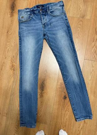 Джинсы мужские синие эластичные slim эластичные scotch&soda jeans denim basic, размер s - m.
