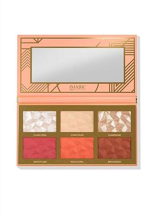 Палетка рум'ян, хайлайтерів і бронзеру