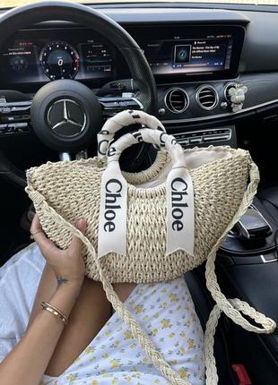 Женская сумка cloe 40x25x5 бежевая