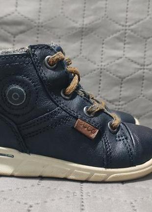 Зимние кожаные термо ботинки ecco gore-tex, 22 р, 14,5 см