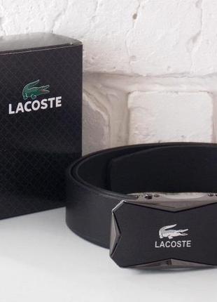 Кожаный мужской ремень lacoste автомат